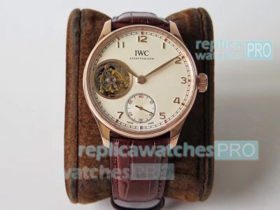 Swiss Grade Copy IWC Portugieser Tourbillon Watch Rose Gold 44mm - ZF Factory